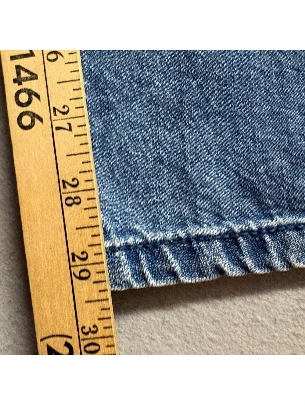 Ava & Viv Cargo Jeans Womens 16 Blue Denim Wide Leg Elastic Waist Utility Pants